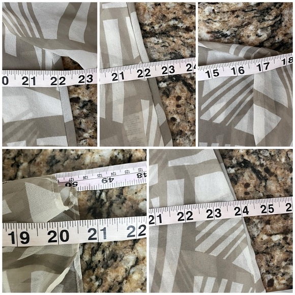 Chico’s Sheer Tunic Blouse Size 2 L | Lagenlook Asymmetrical Boho Coastal Beach - Picture 6 of 8